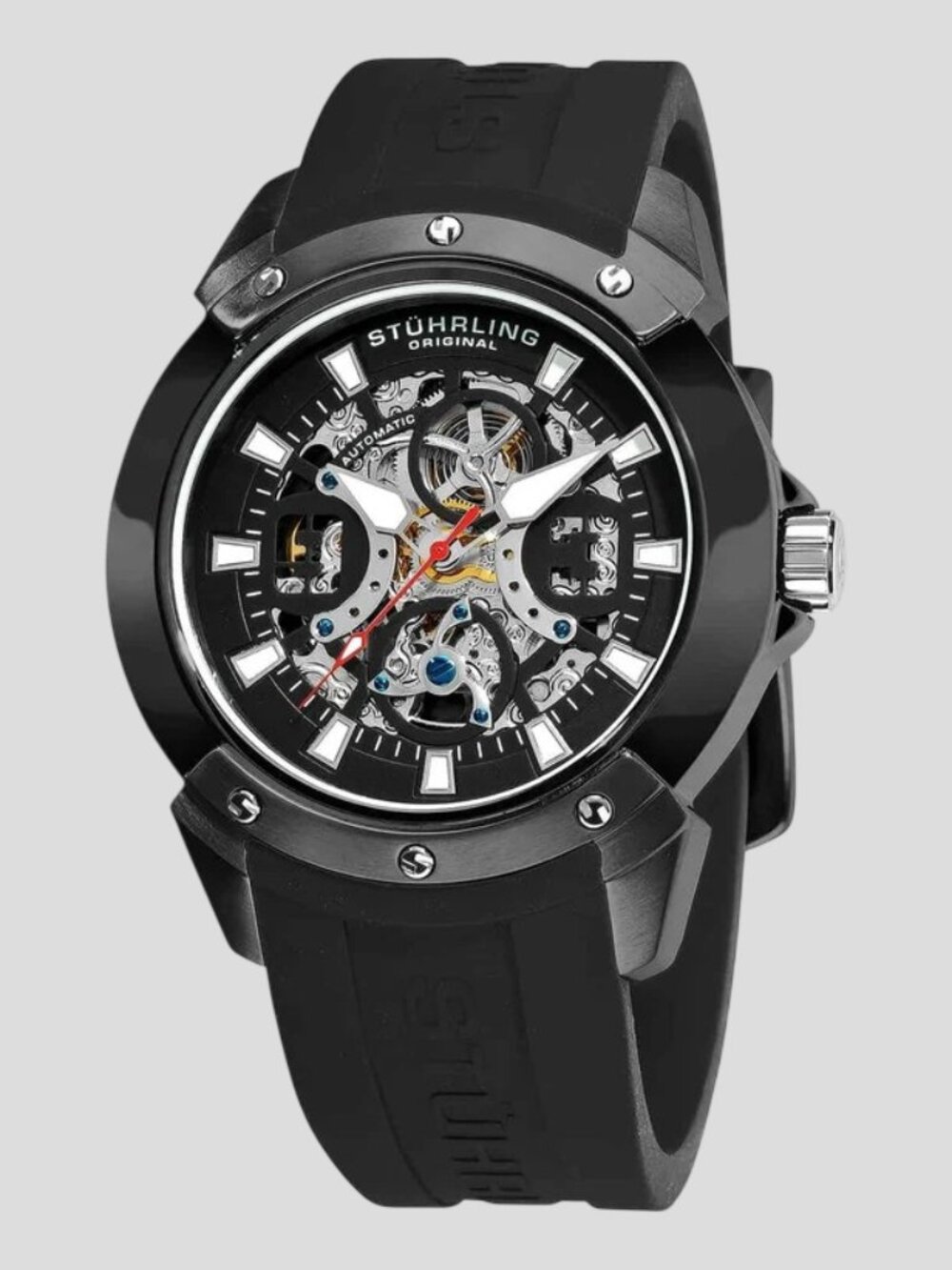 Stuhrling Legacy266 Men’s Black Skeleton Automatic Watch